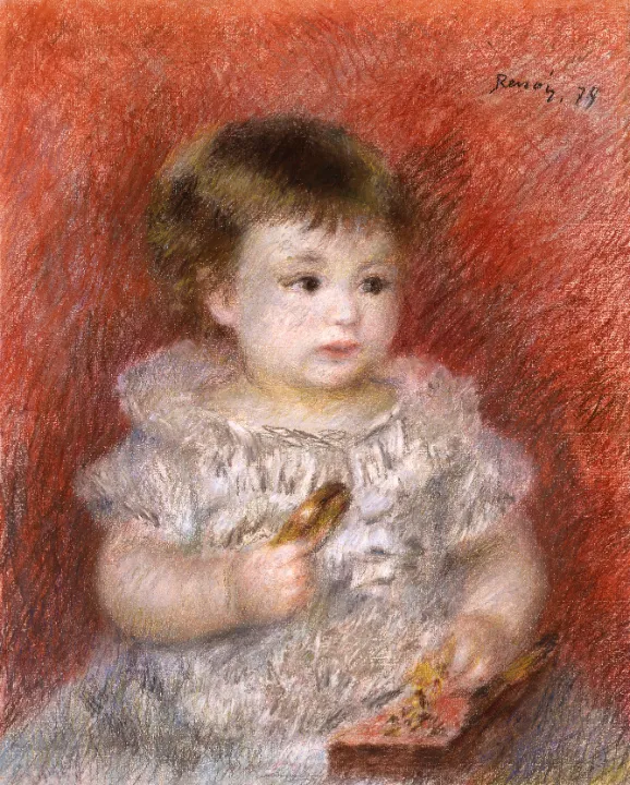 ピエール＝オーギュスト・ルノワール《リュシアン・ドーデの肖像》1879年 後期展示